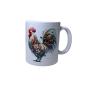 Preview: Keramiktasse Huhn Blumen Design Nr. 1 Kaffeebecher Teetasse Kaffeetasse - Artikel Nr. 1100088